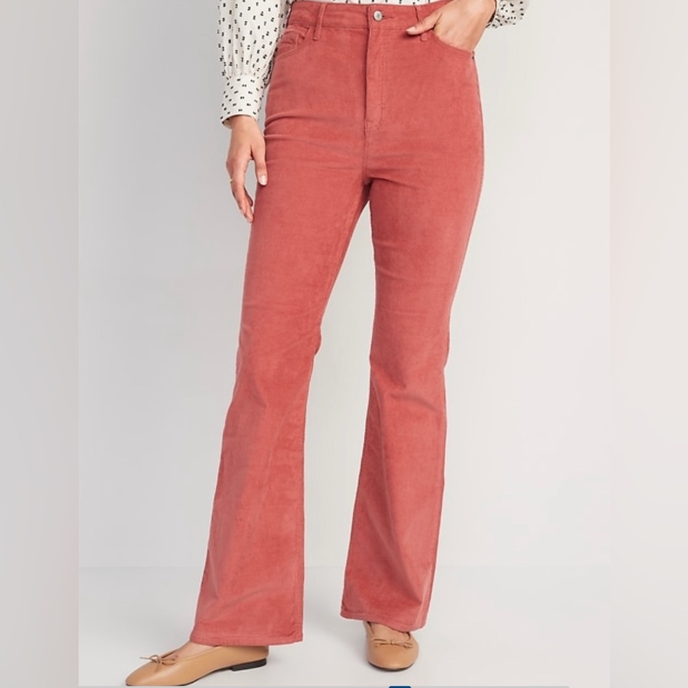 NWT Old Navy Higher High-Waisted Flare Corduroy Pants for Women size 6